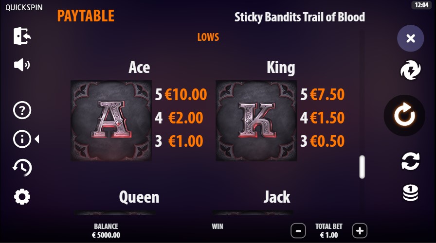 Payout of Sticky Bandits Trail of Blood 3